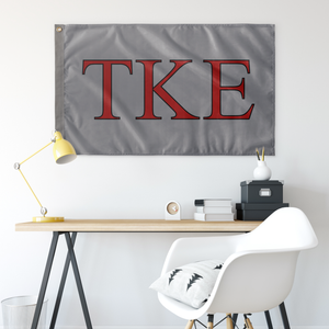 Tau Kappa Epsilon Fraternity Flag - Gray, Red & Black