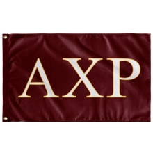 Load image into Gallery viewer, Alpha Chi Rho Fraternity Flag - Cardinal, White & Light Gold