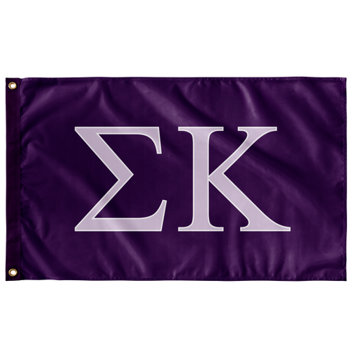 Sigma Kappa Sorority Flag - Purple, Lavender & White