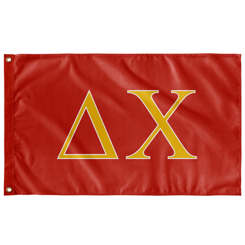 Delta Chi Fraternity Flag - Red, Yellow & White
