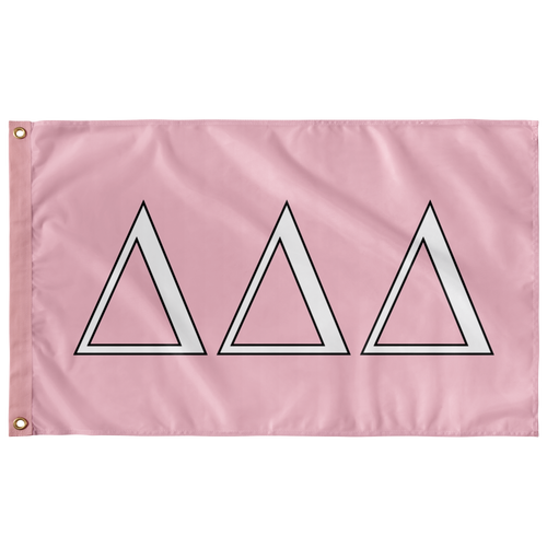 Delta Delta Delta Sorority Flag - Pink, White & Black