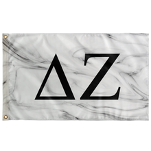 Load image into Gallery viewer, Delta Zeta White Marble Sorority Flag