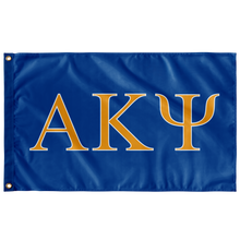 Load image into Gallery viewer, Alpha Kappa Psi Fraternity Flag - Royal, Gold & White