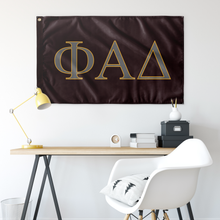 Load image into Gallery viewer, Phi Alpha Delta Greek Flag - Maroon, Silver & Light Gold