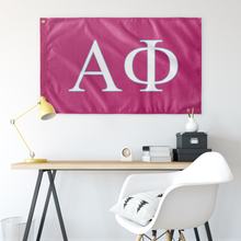 Load image into Gallery viewer, Alpha Phi Sorority Flag - Barbie Pink, White & Aqua