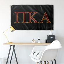 Load image into Gallery viewer, Pi Kappa Alpha Fraternity Flag - Black, Foliage Rose &amp; Light Gold