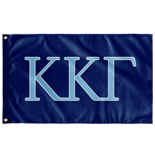 Load image into Gallery viewer, Kappa Kappa Gamma Sorority Letter Flag - Kappa Blue, Light Blue & White