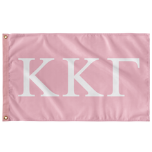 Load image into Gallery viewer, Kappa Kappa Gamma Sorority Letter Flag - Pink & White