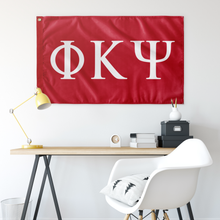 Load image into Gallery viewer, Phi Kappa Psi Greek Letters Flag - Red & White
