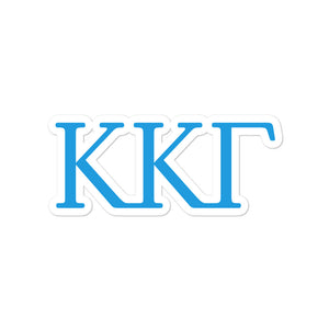 Kappa Kappa Gamma Sorority Letters Sticker - Gamma Blue