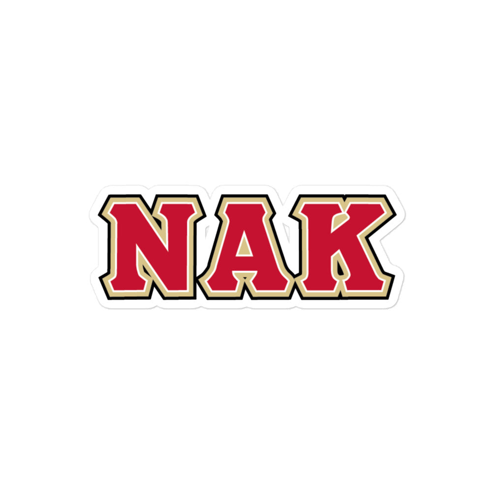 Nu Alpha Kappa Greek Letters Sticker - NAK Stickers - Swag - DesignerGreek2