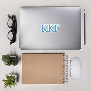 Kappa Kappa Gamma Sorority Letters Sticker - Gamma Blue