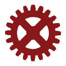 Load image into Gallery viewer, Theta Tau Gear Sticker - Dark Red