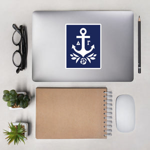 Delta Gamma Brandmark Sticker - Navy & White