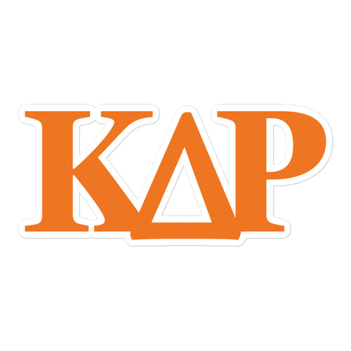 Kappa Delta Rho Logo Letters Sticker - Princeton Orange
