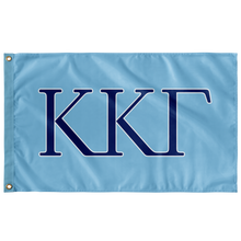 Load image into Gallery viewer, Kappa Kappa Gamma Sorority Letter Flag - Light Blue, Kappa Blue & White