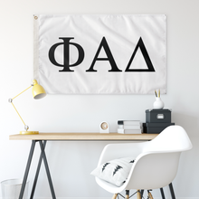Load image into Gallery viewer, Phi Alpha Delta Greek Flag - White &amp; Black