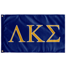 Load image into Gallery viewer, Lambda Kappa Sigma Sorority Flag - Royal, Light Gold & White