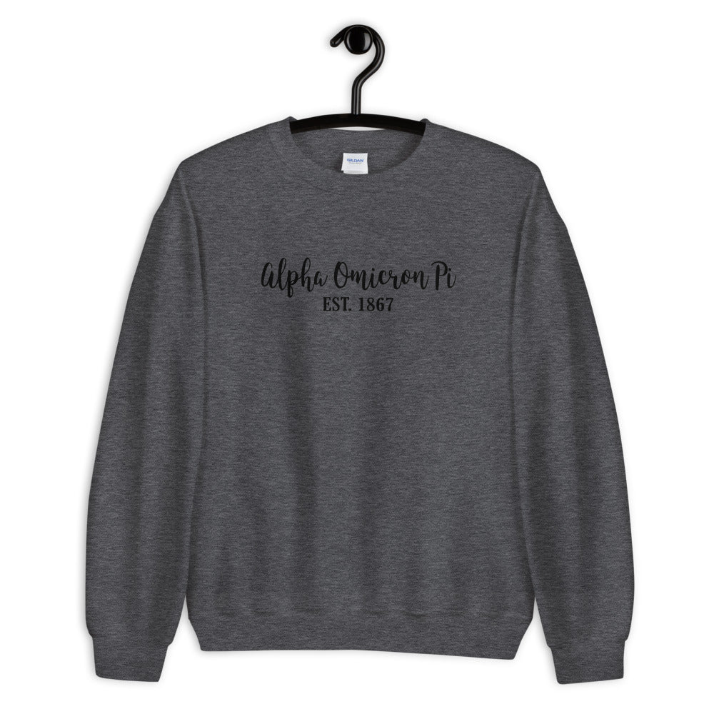 Alpha Omicron Pi Sweatshirt - Sorority Clothing - DesignerGreek2