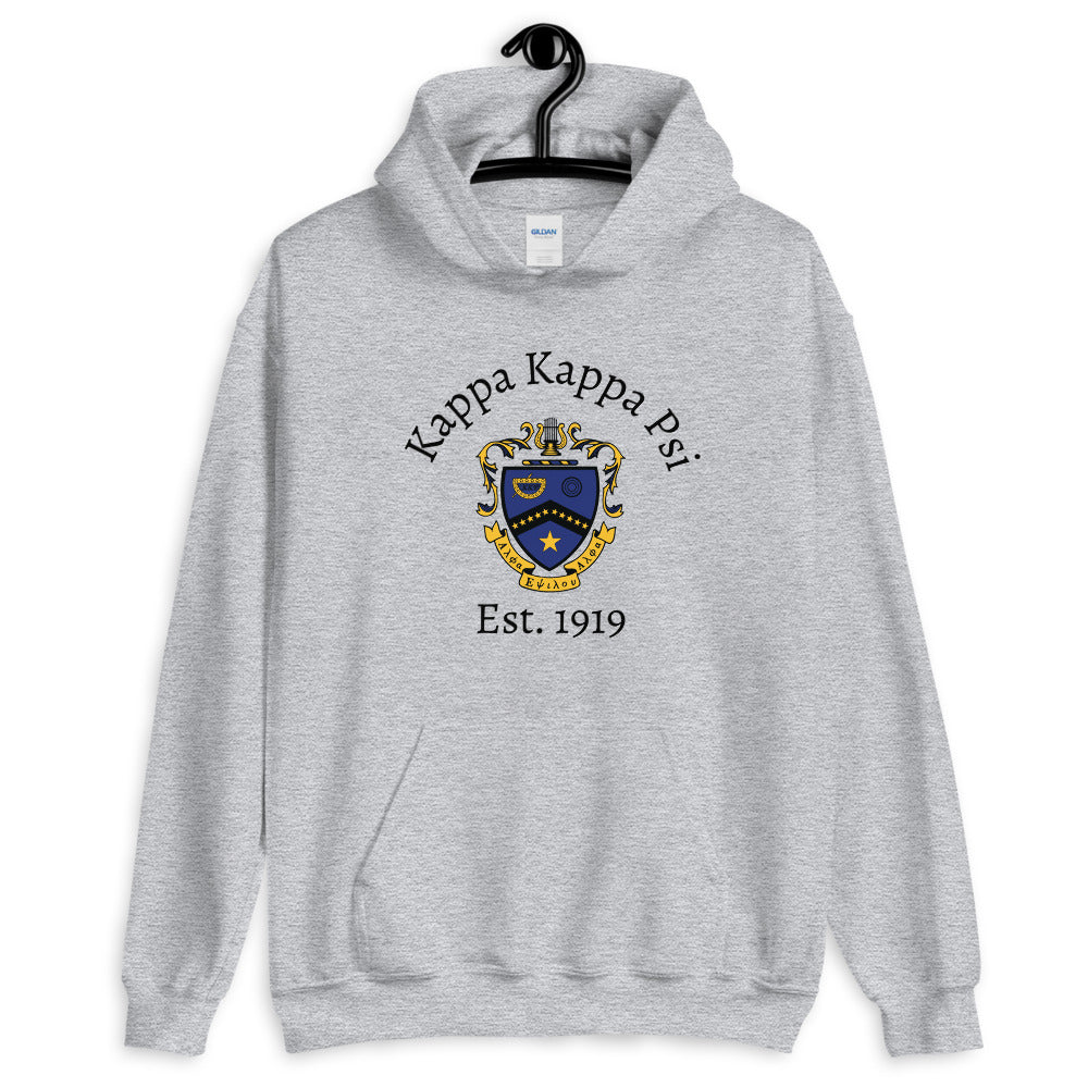 Kappa Kappa Psi Fraternity Crest Hoodie - Greek Sweatshirts - DesignerGreek2