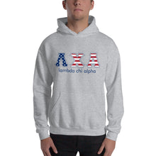 Load image into Gallery viewer, Lambda Chi Alpha Stars & Stripes Greek Hoodie