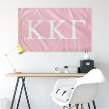 Load image into Gallery viewer, Kappa Kappa Gamma Sorority Letter Flag - Pink & White