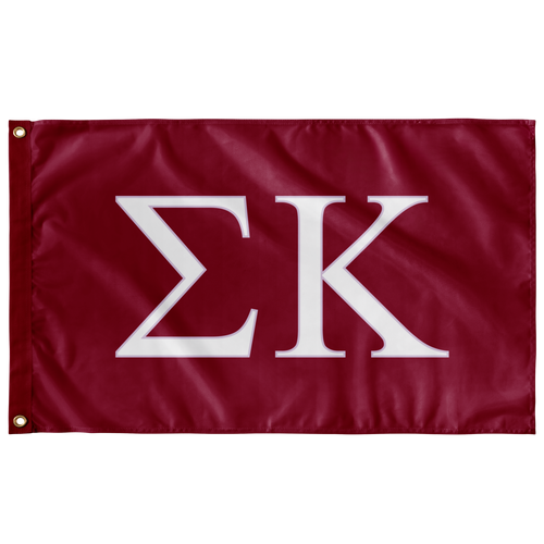 Sigma Kappa Sorority Flag - Maroon, Lavender & White