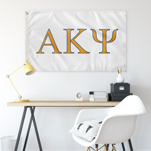Load image into Gallery viewer, Alpha Kappa Psi Fraternity Flag - White, Gold & Royal