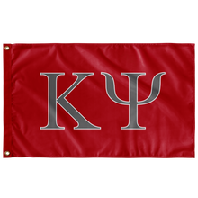 Load image into Gallery viewer, Kappa Psi Fraternity Flag - Red, Silver Grey &amp; White