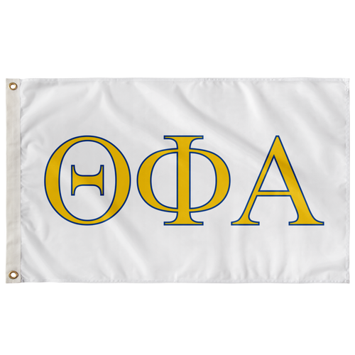Theta Phi Alpha Sorority Flag - White, Goldenrod & Navy