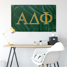 Load image into Gallery viewer, Alpha Delta Phi Fraternity Flag - Green, Gold & White
