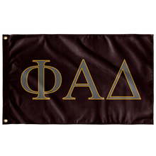 Load image into Gallery viewer, Phi Alpha Delta Greek Flag - Maroon, Silver & Light Gold