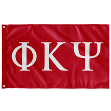 Load image into Gallery viewer, Phi Kappa Psi Greek Letters Flag - Red & White