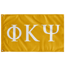 Load image into Gallery viewer, Phi Kappa Psi Greek Letters Flag - Yellow & White