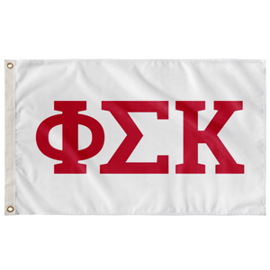 Phi Sigma Kappa Fraternity Flag - White and Red