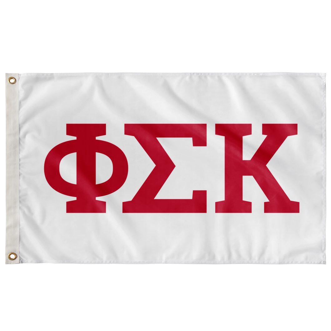 Phi Sigma Kappa Fraternity Flag - White and Red
