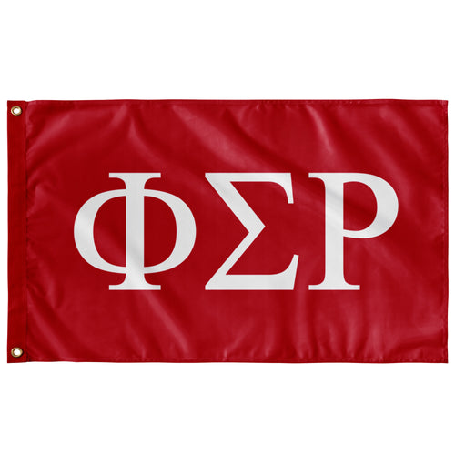 Phi Sigma Rho Sorority Flag - Red & White