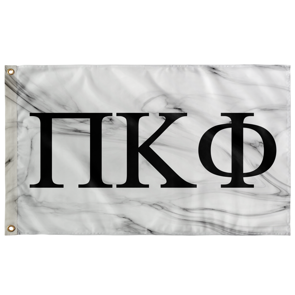 Pi Kappa Phi White Marble Greek Flag