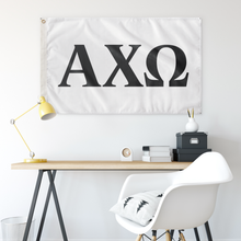 Load image into Gallery viewer, Alpha Chi Omega Sorority Flag - White & Ebony