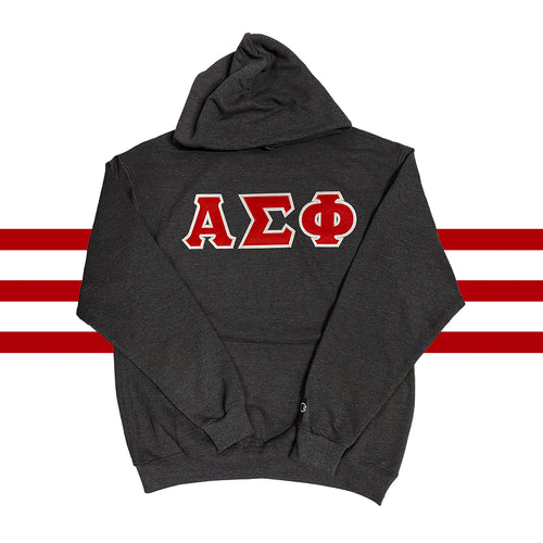 Sorority Hoodie With Metallic Pearl Stitch Letters