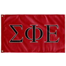 Load image into Gallery viewer, Sigma Phi Epsilon Fraternity Flag - Red, Black & White