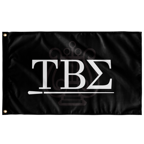 Tau Beta Sigma Logomark Flag - White & Black