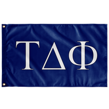Load image into Gallery viewer, Tau Delta Phi Fraternity Flag - Royal, White & Dark Indigo