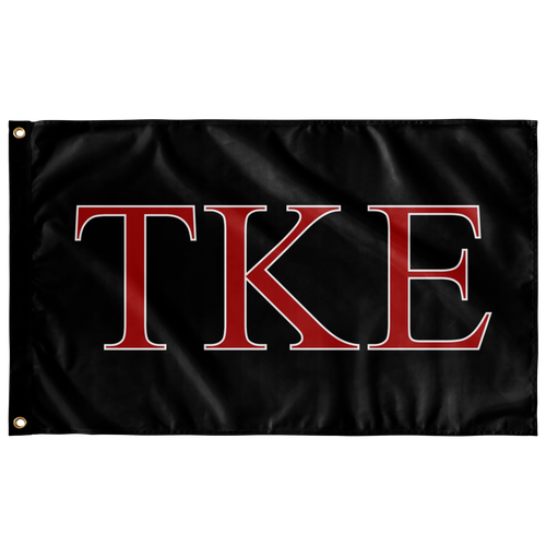 Tau Kappa Epsilon Fraternity Flag - Black, Red, & White