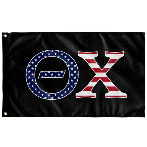 Theta Chi USA Flag - Black