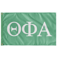 Load image into Gallery viewer, Theta Phi Alpha Sorority Flag - Seaglass & White