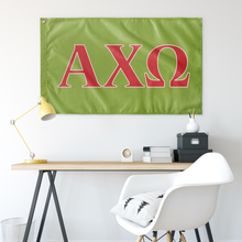 Load image into Gallery viewer, Alpha Chi Omega Sorority Flag - Greencastle, Scarlet & White