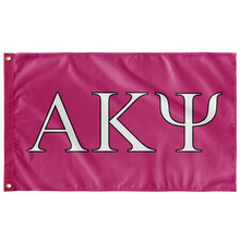 Load image into Gallery viewer, Alpha Kappa Psi Greek Flag - Barbie Pink, White & Black