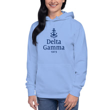 Load image into Gallery viewer, Delta Gamma Unisex Hoodie - Vertical Local - DG Navy