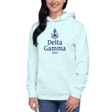 Load image into Gallery viewer, Delta Gamma Unisex Hoodie - Vertical Local - DG Navy